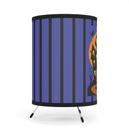 Halloween Night at the Haunted House Tripod Lamp