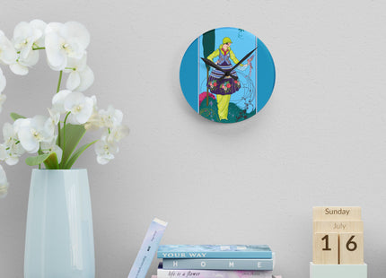 Exquisite Elegance by Umberto Brunelleschi Acrylic Wall Clock