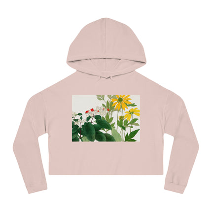 Clerodendrum & Rudbeckia by Tanigami Kônan Women’s Cropped Hooded Sweatshirt