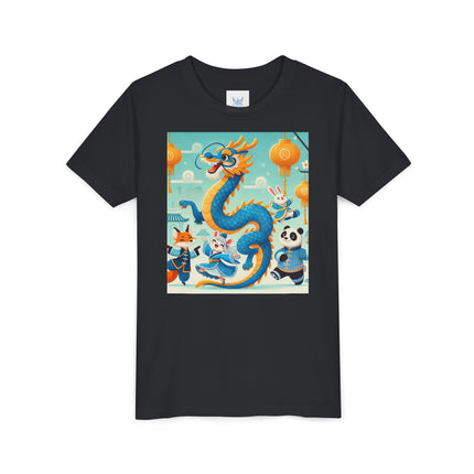 Blue & Gold Dragon Festival Parade Youth Short Sleeve Tee