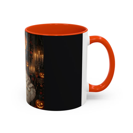 🌙🎃 The Moonlit Pumpkin Parlor Colorful Mug – Elegant Halloween Charm