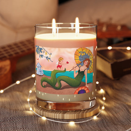 Mermaid with Parasol and Cupid by George Barbier Scented Candle - Full Glass, 11oz