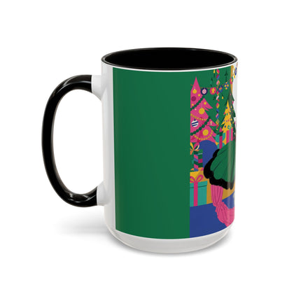 🎄🎁 The Emerald Christmas Belle Colorful Mug – Colorful Holiday Fashion Fantasy