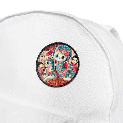 Geisha Kitten's Enchanted Carousel Ride Iron-On Patches