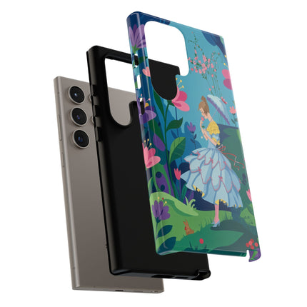 🌸☂️ A Stroll Through The Enchanted Forest Phone Case – Art Deco Floral Fantasy