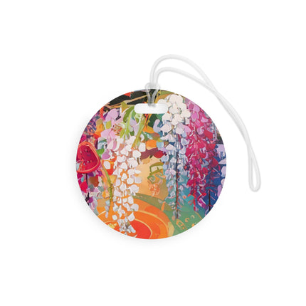 Golden Wisteria Elegance Luggage Tags