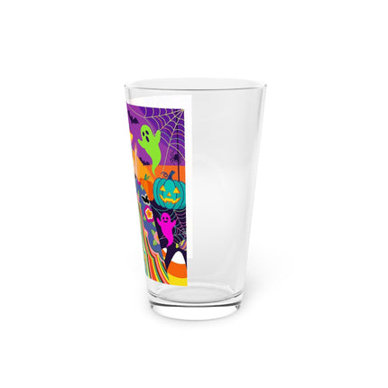 🌈👻 The Rainbow Ghost Masquerade Glass, 16oz – Colorful Halloween Charm