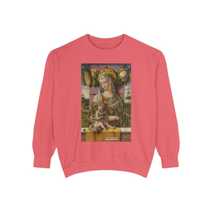 Madonna and Child by Carlo Crivelli Unisex Garment-Dyed Sweatshirt