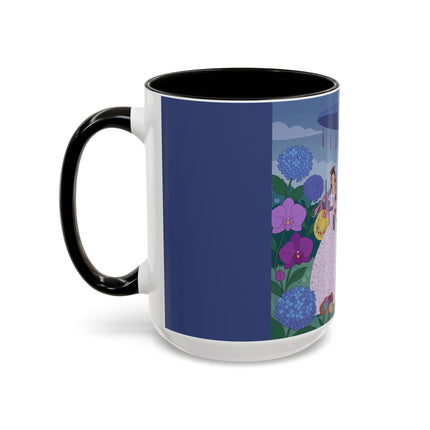 The Lady Of The Garden Tea Party Colorful Mugs – Art Deco Floral Elegance