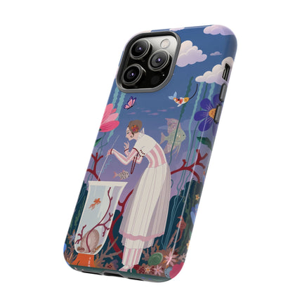 🐠🌸 The Enchanted Aquarium Garden Phone Case – Art Deco Underwater Fantasy