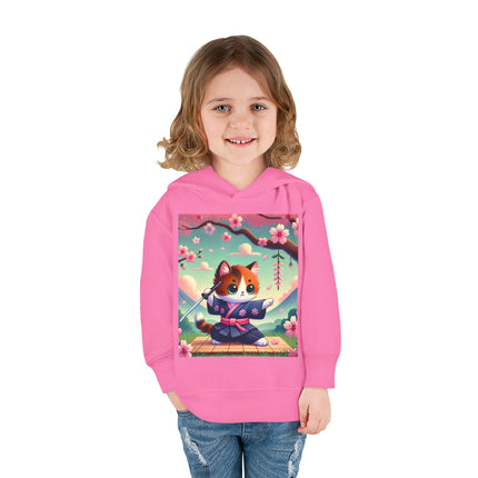 Samurai Kitten Toddler Pullover Fleece Hoodie