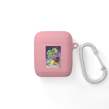 Interstellar Showdown – Alien Vs Bear Boxing AirPods Case
