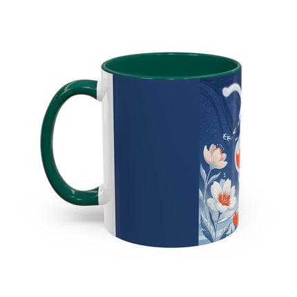 ❄️⛸️ The Winter Skater’s Flight Colorful Mug – Art Deco Floral Fantasy