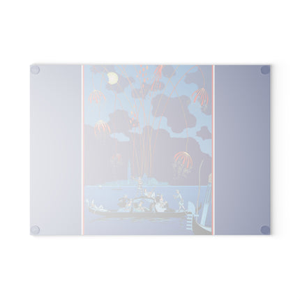 Fireworks in Venice by George Barbier Glass Cutting Board