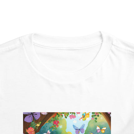 Baby Unicorns and Fluttering Butterflies Toddler Short Sleeve Tee