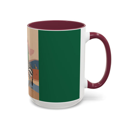 Zebra Rider Colorful Mugs – Safari Chic & Art Deco Adventure