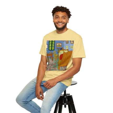 The Bedroom by Vincent van Gogh Unisex Garment-Dyed T-shirt