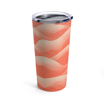 Hues of Orange and Beige Wave Pattern Tumbler 20oz