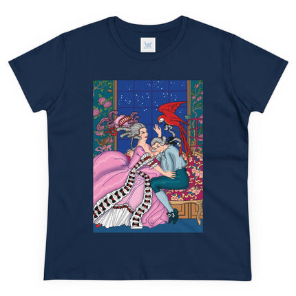 The Jealous Parrot by George Barbier Women's Midweight Cotton Tee
