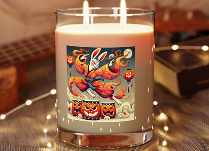 Jack-O’-Lantern Drums & The Kabuki Rabbit Scented Candle - Full Glass, 11oz