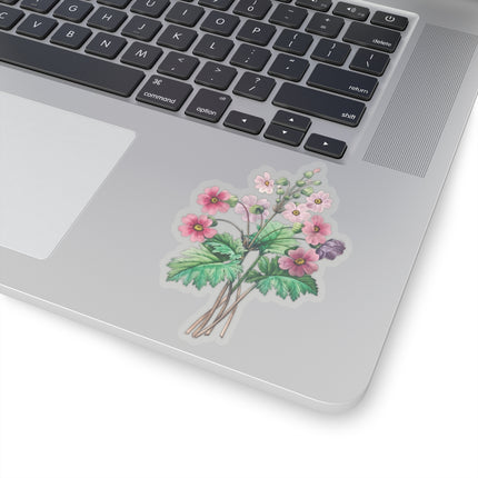 Chinese Primrose botanical illustration by Pierre-Joseph Redouté Kiss-Cut Stickers (4 Sizes)
