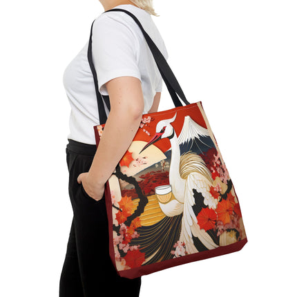 Crane at an Autumn Vineyard Tote Bag (AOP)