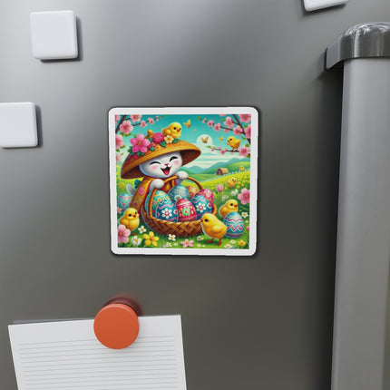 Geisha Kitten’s Easter Delight Die-Cut Magnets (5 Sizes)