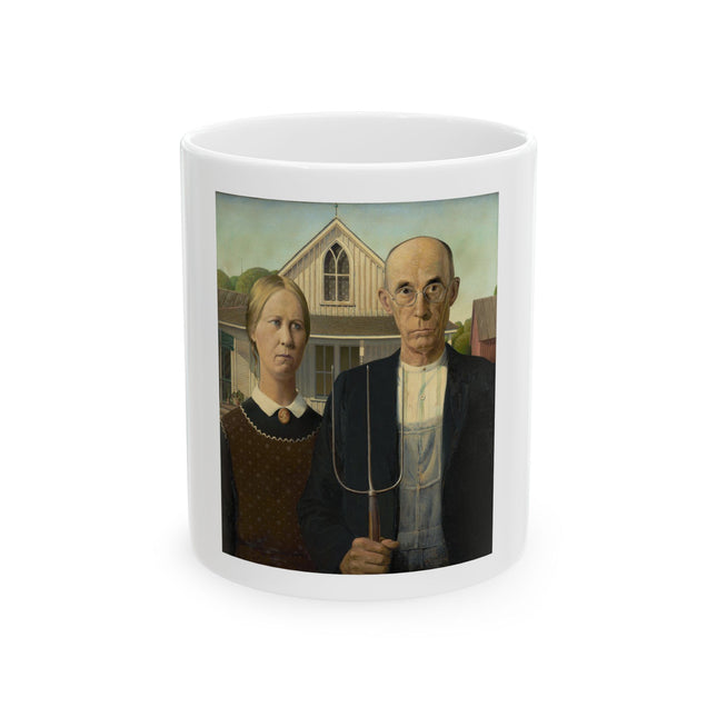 American Gothic by Grant Wood Ceramic Mug (11oz, 15oz)
