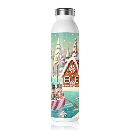 Nutcracker Candy-Striped Adventure Slim Water Bottle