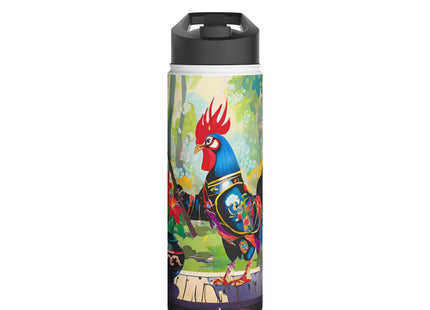 Cyberpunk Rooster Stainless Steel Water Bottle