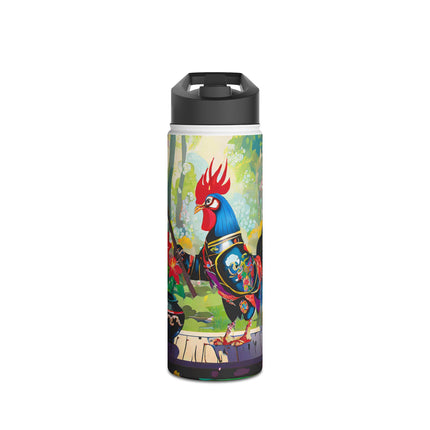 Cyberpunk Rooster Stainless Steel Water Bottle