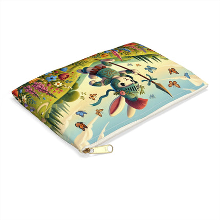 The Rabbit Gladiator Flat Pouch – Adventurous Spirit & Heroic Charm