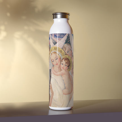 Madonna with Child Surrounded by Musical Angels by Gerda Wegener Slim Water Bottle