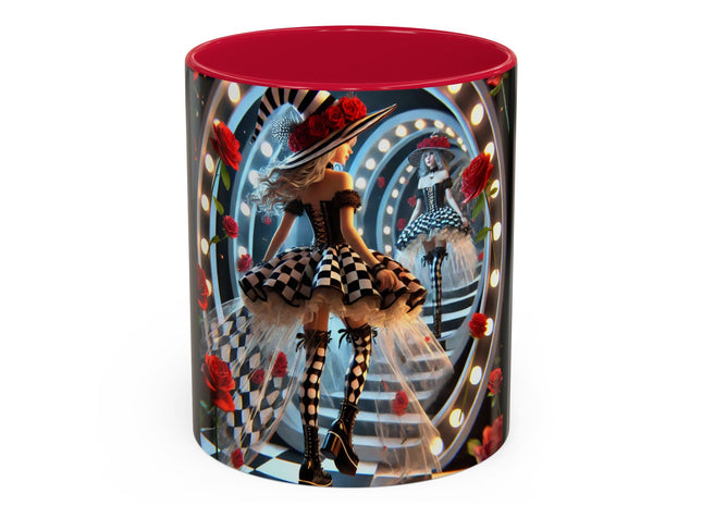 Halloween Witch Through the Mirror Colorful Mugs (11oz, 15oz)