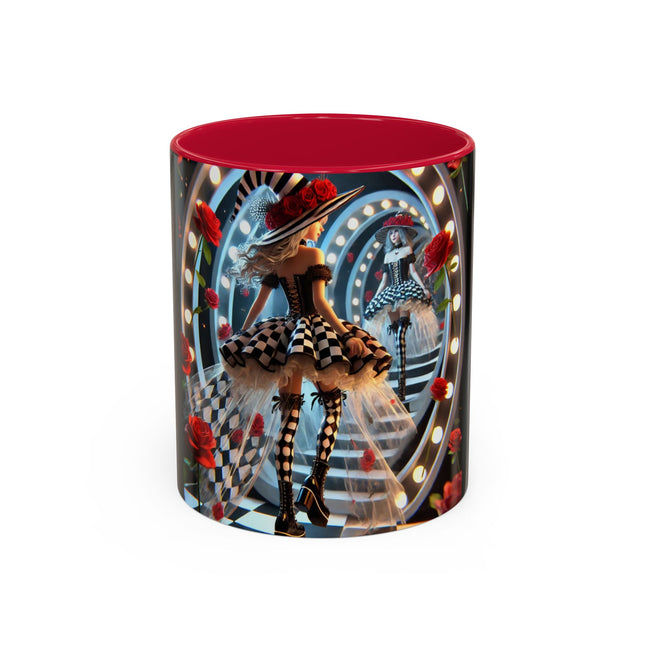 Halloween Witch Through the Mirror Colorful Mugs (11oz, 15oz)