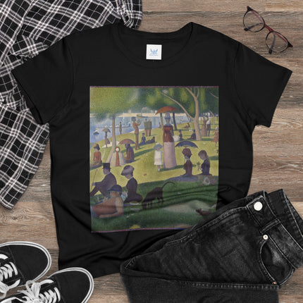A Sunday on La Grande Jatte by Georges Seurat Women's Midweight Cotton Tee
