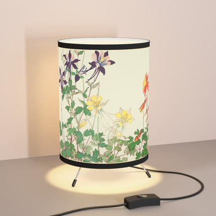 Aquilegia Flowers by Tanigami Kônan Tripod Lamp