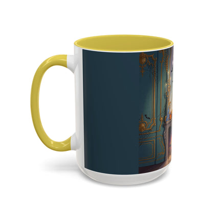 🕯️🎃 The Moonlit Manor Drawing Room Colorful Mug – Elegant Halloween Charm