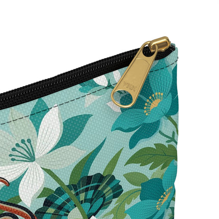 🐉🌿 The Dragon Keeper Accessory Pouch – Art Deco Floral Fantasy