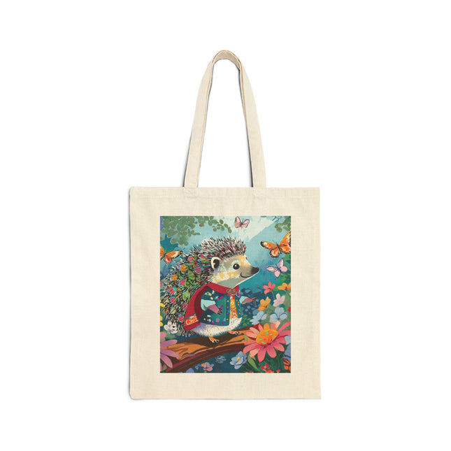 Cute Hedgehog Cotton Canvas Tote Bag