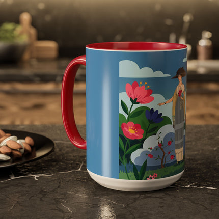 Garden Of New Beginnings Colorful Mugs – Art Deco Floral Elegance