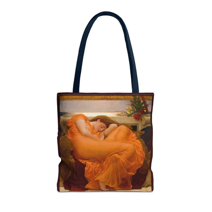 Flaming June by Frederic Leighton Tote Bag (AOP)