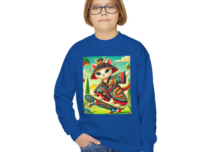 Dragon Dance on Wheels Youth Crewneck Sweatshirt