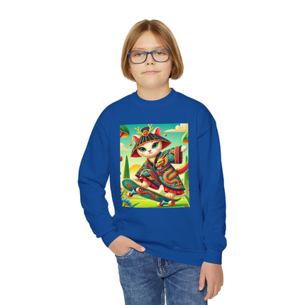 Dragon Dance on Wheels Youth Crewneck Sweatshirt – Energy, Style & Fearless Creativity