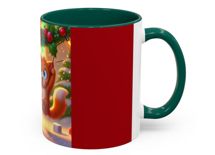 Naughty or Nice Kitten Christmas Colorful Mugs (11oz, 15oz)