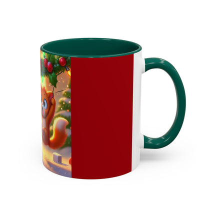 Naughty or Nice Kitten Christmas Colorful Mugs (11oz, 15oz)