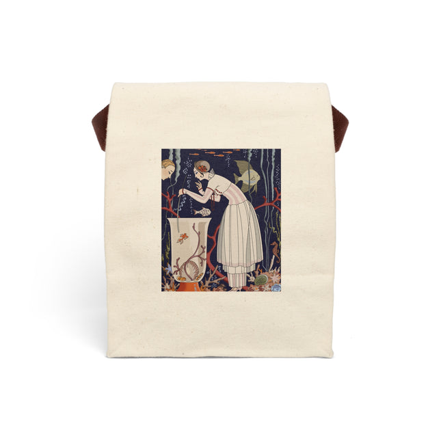 L'Etourdissant Petit Poisson (The Dazzling Little Fish) by George Barbier Canvas Lunch Bag With Strap