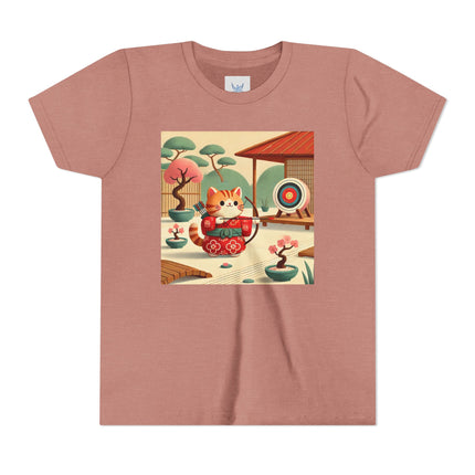 Archer Kitten in the Zen Garden Youth Short Sleeve Tee