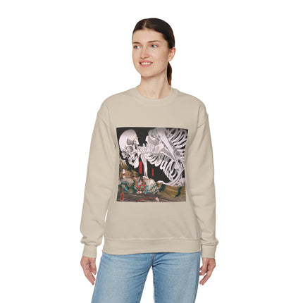 Mitsukuni Defying the Skeleton Spectre by Utagawa Kuniyoshi Heavy Blend™ Crewneck Sweatshirt