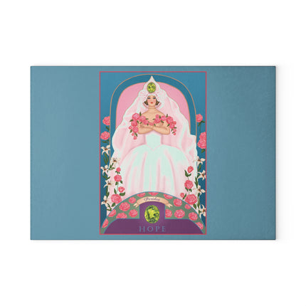 August & Peridot Zodiac Glass Cutting Board